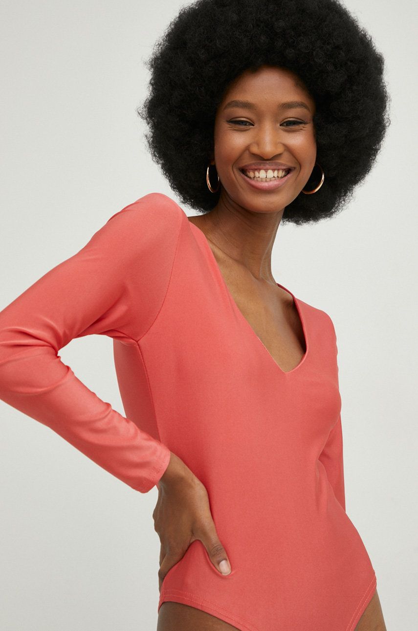 Answear Lab body damska kolor różowy