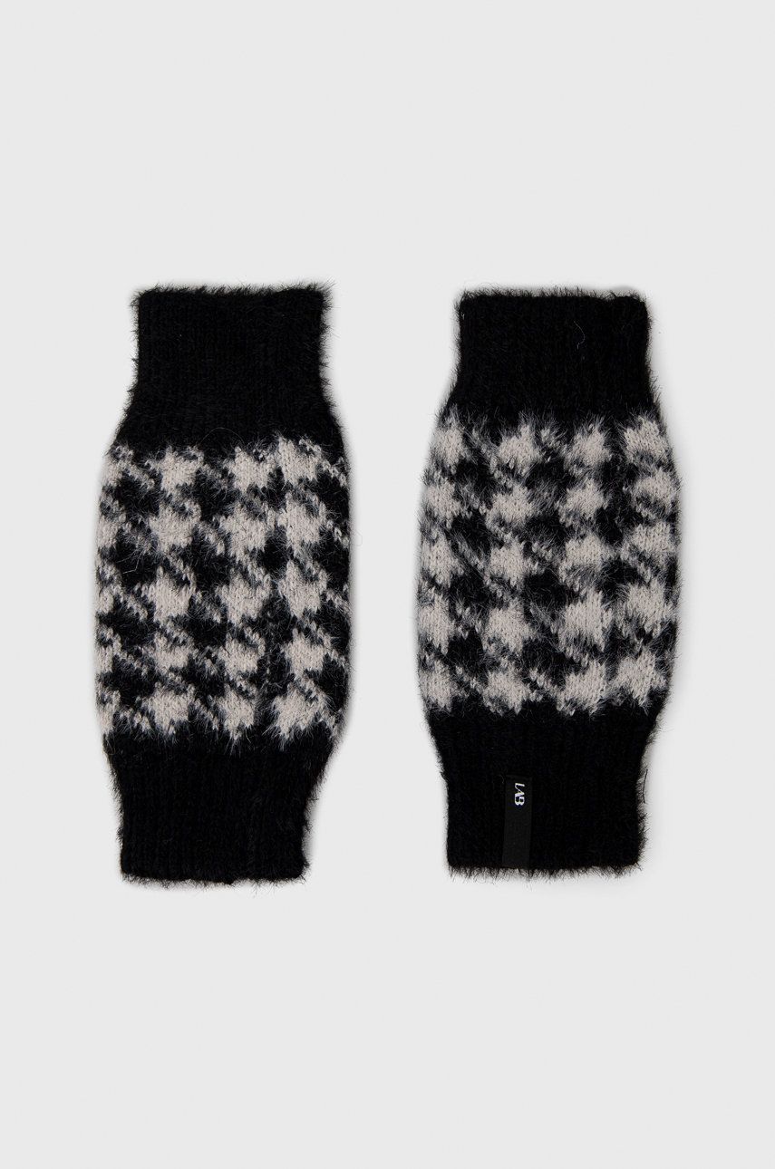 Answear Lab mitenki damskie kolor czarny