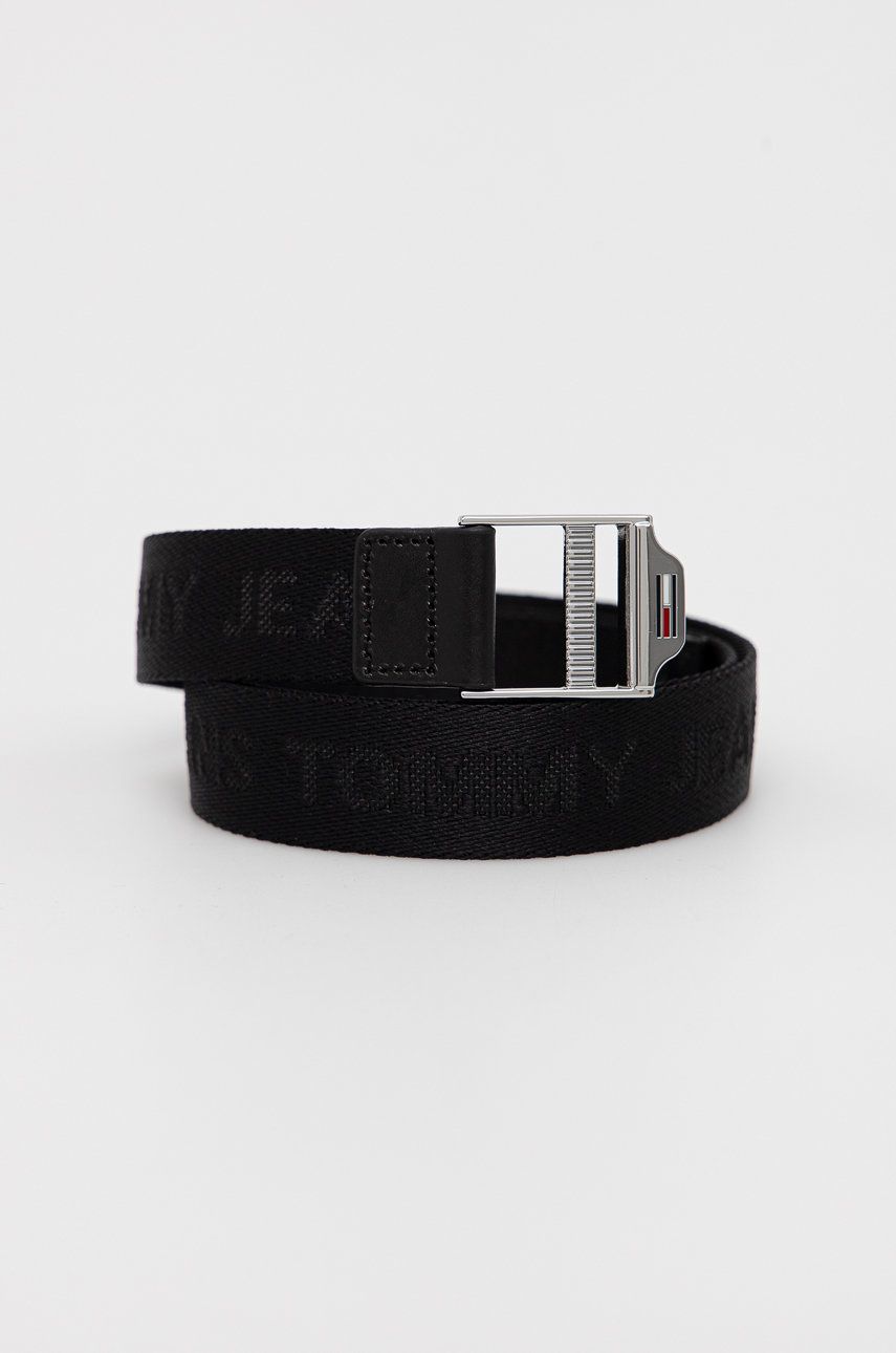 Tommy Jeans pasek ESS WEBBING BELT AW0AW11861.9BYY damski kolor czarny