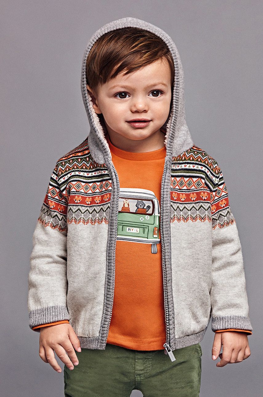 Mayoral kardigan dziecięcy kolor beżowy lekki