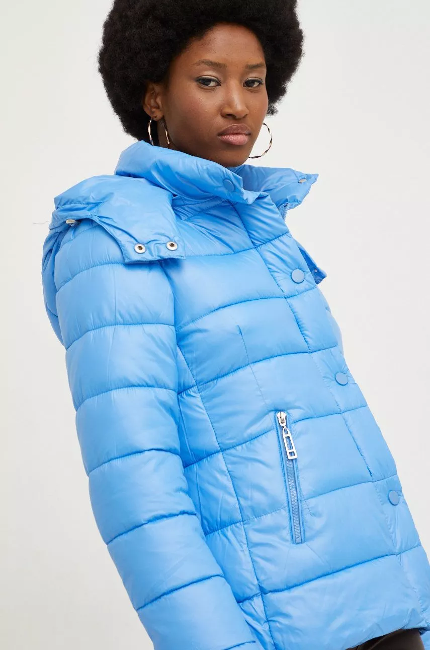 Answear Lab kurtka damska kolor niebieski zimowa