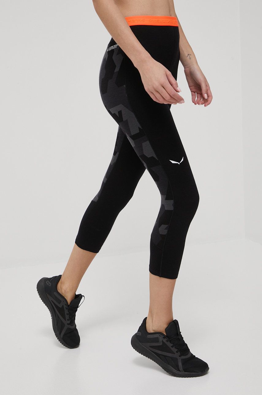Salewa legginsy funkcyjne Cristallo Warm kolor czarny