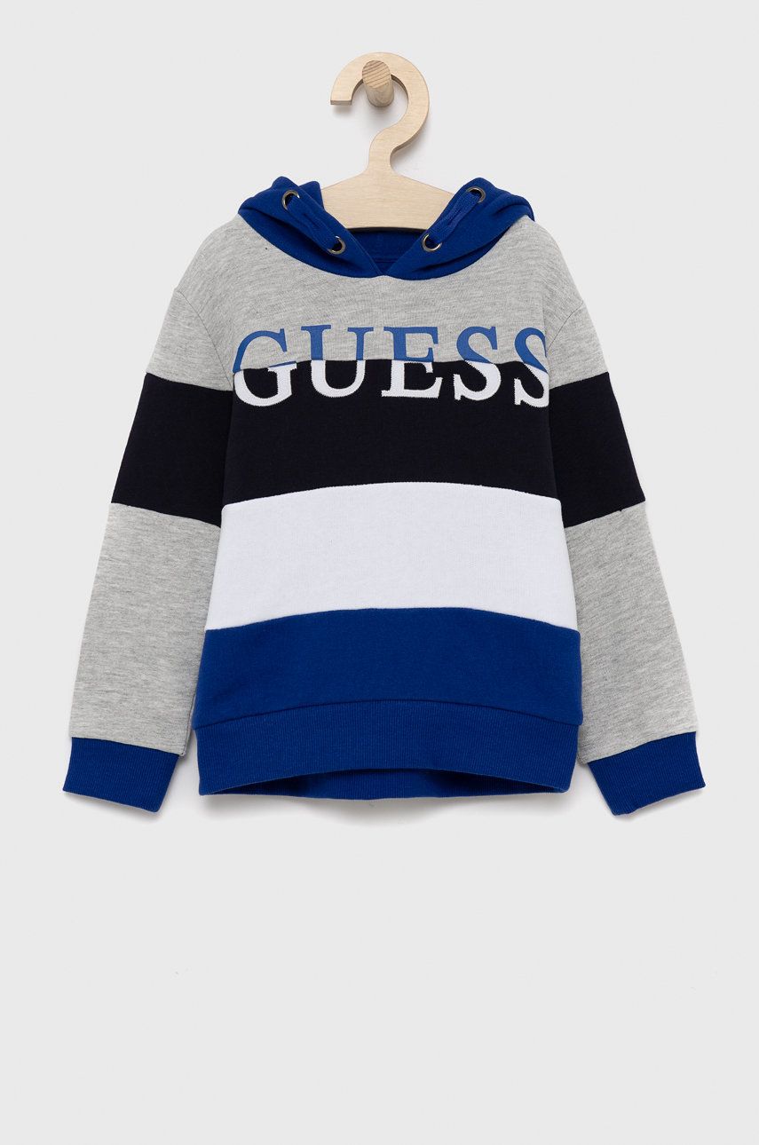 Guess Bluza dziecięca z kapturem wzorzysta