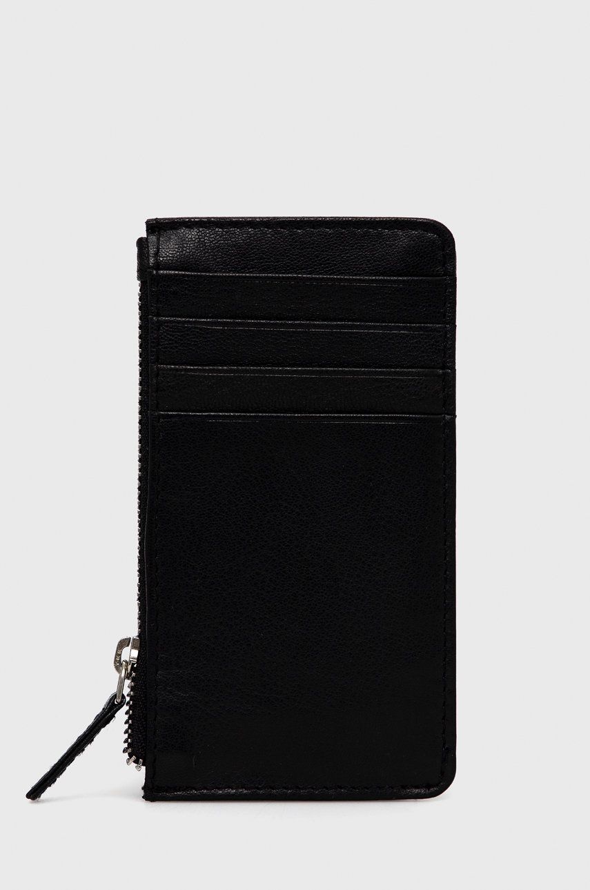 Answear Lab Portfel skórzany damski kolor czarny