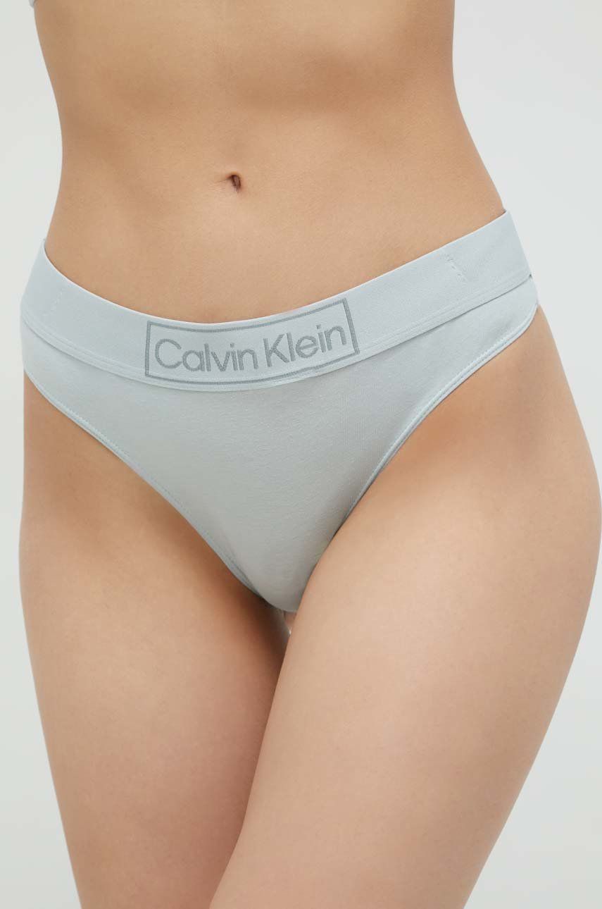 Calvin Klein Underwear stringi kolor turkusowy