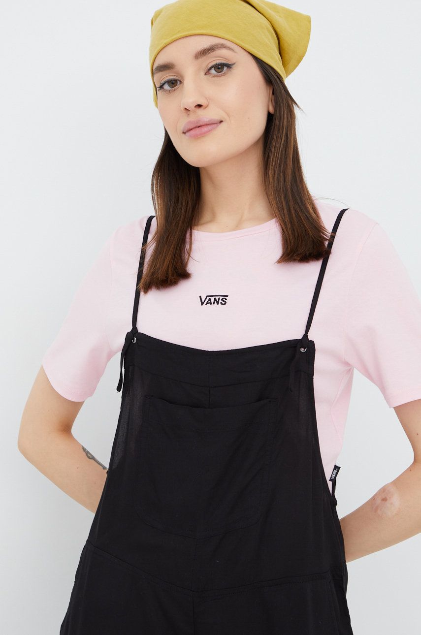 Vans t-shirt bawełniany kolor różowy