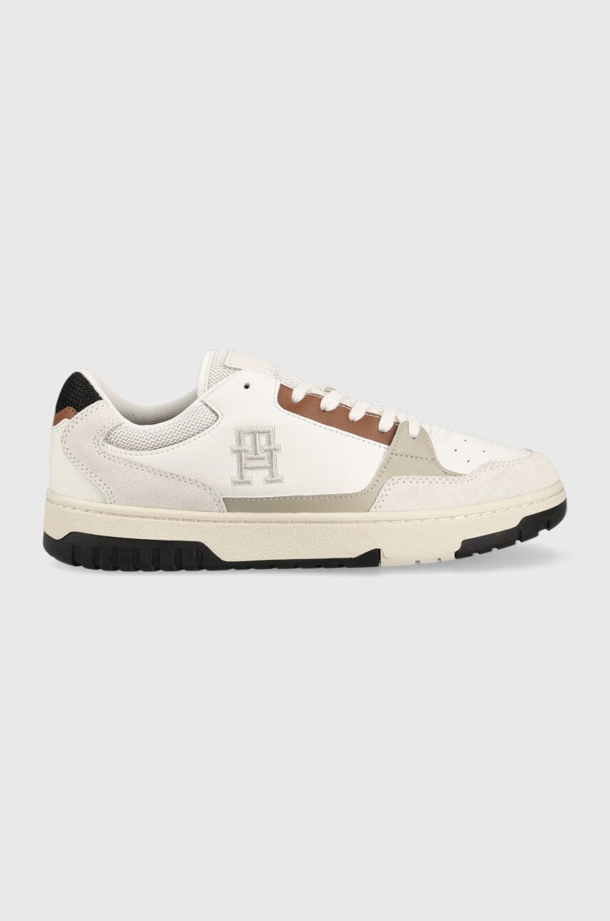 Tommy Hilfiger sneakersy TH BASKET STREET MIX kolor beżowy FM0FM04728