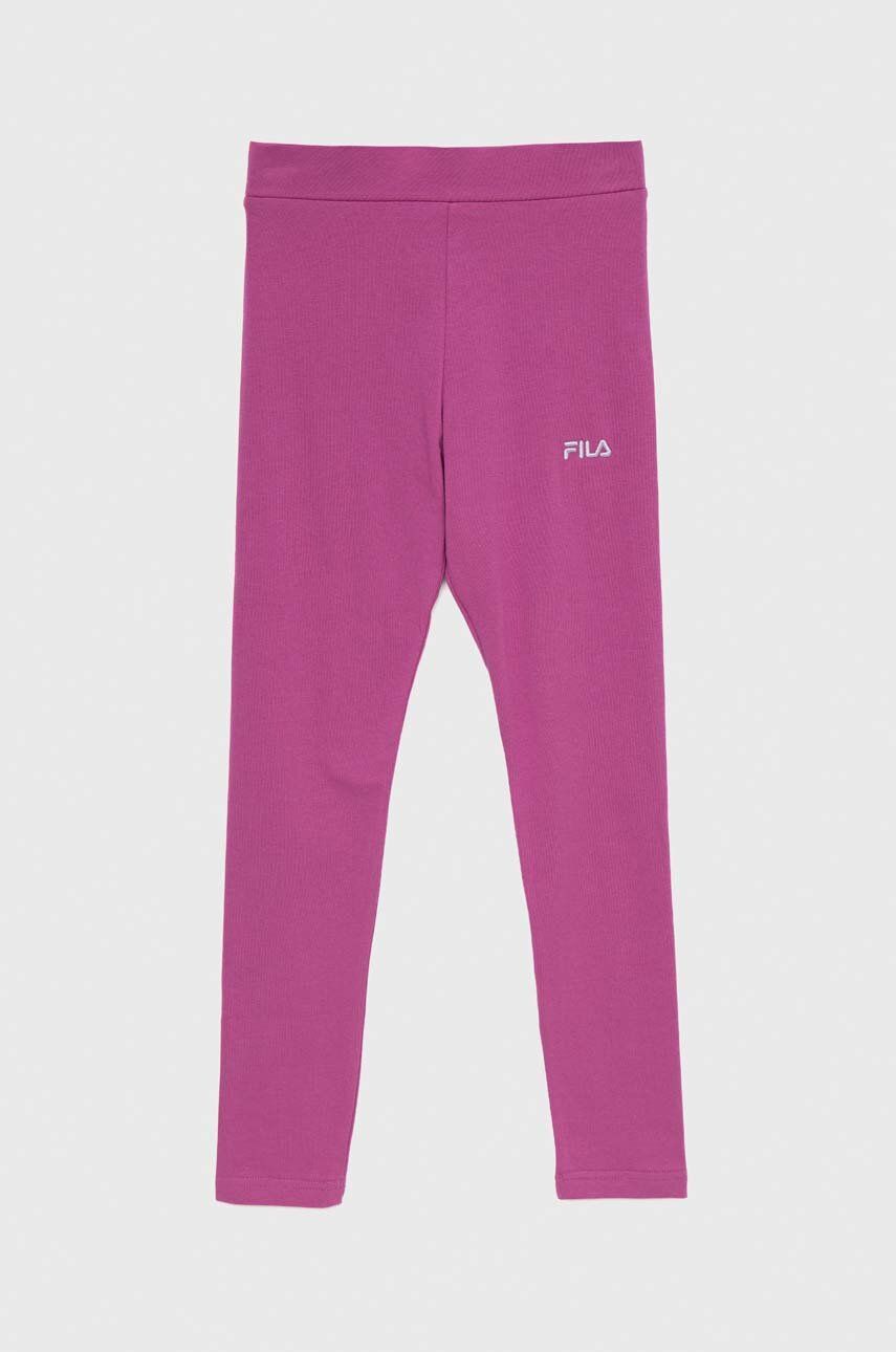 Fila legginsy kolor fioletowy gładkie