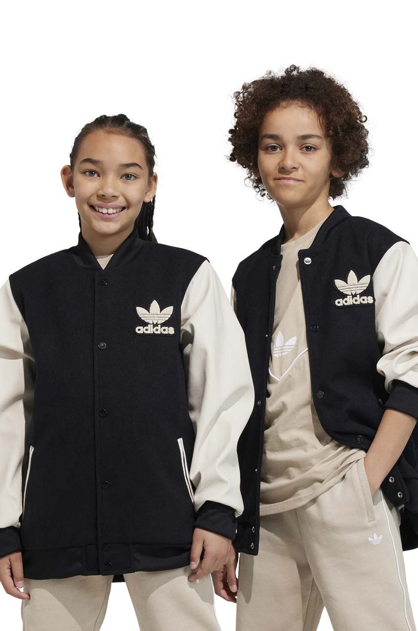 adidas Originals kurtka bomber dziecięca kolor czarny
