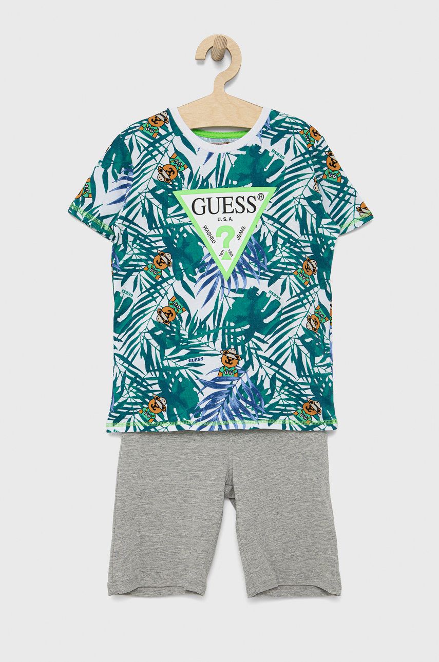 Guess komplet bawełniany dziecięcy kolor szary