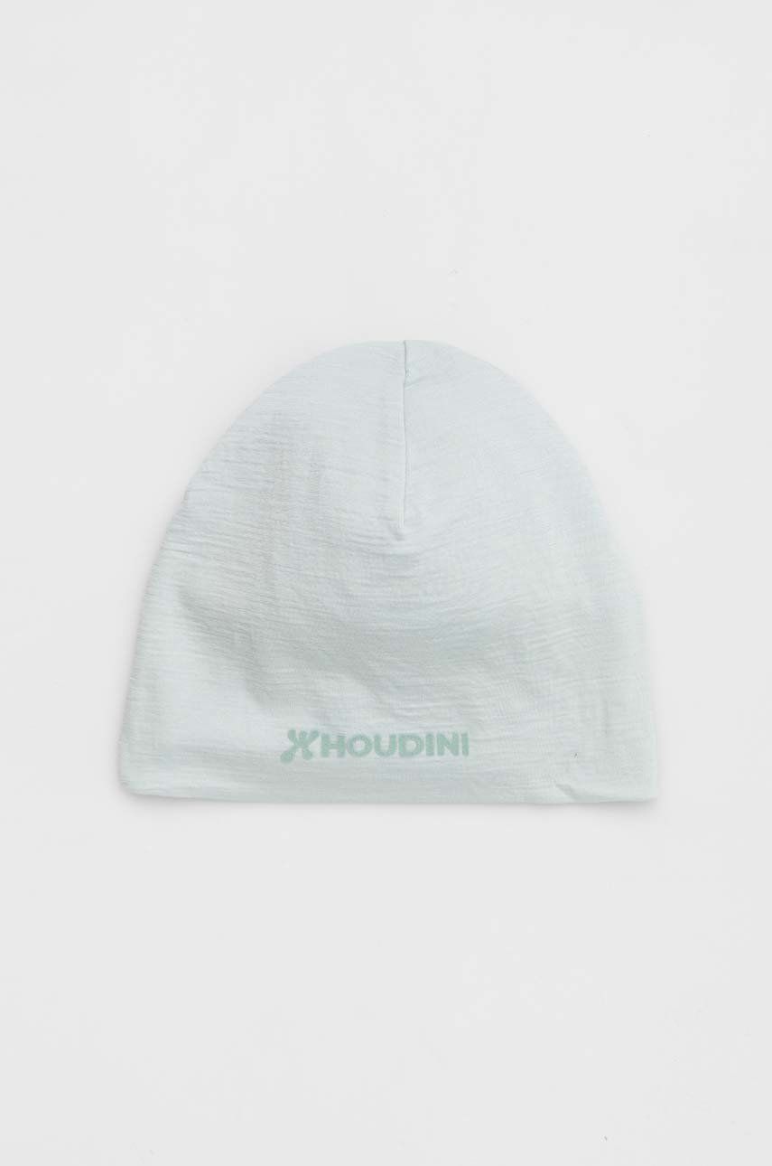 Houdini czapka Desoli kolor zielony z cienkiej dzianiny wełniana