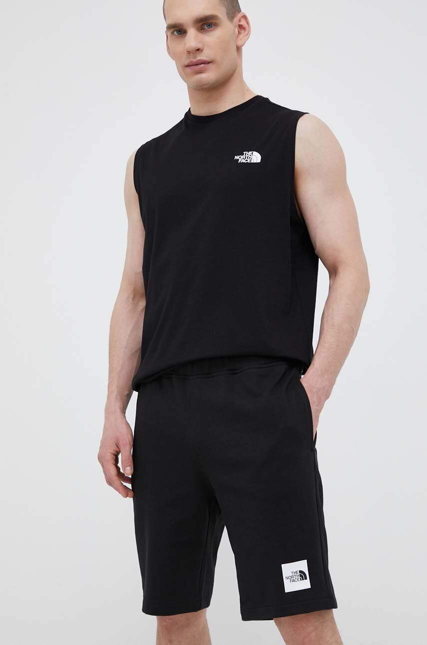 The North Face szorty bawełniane kolor czarny