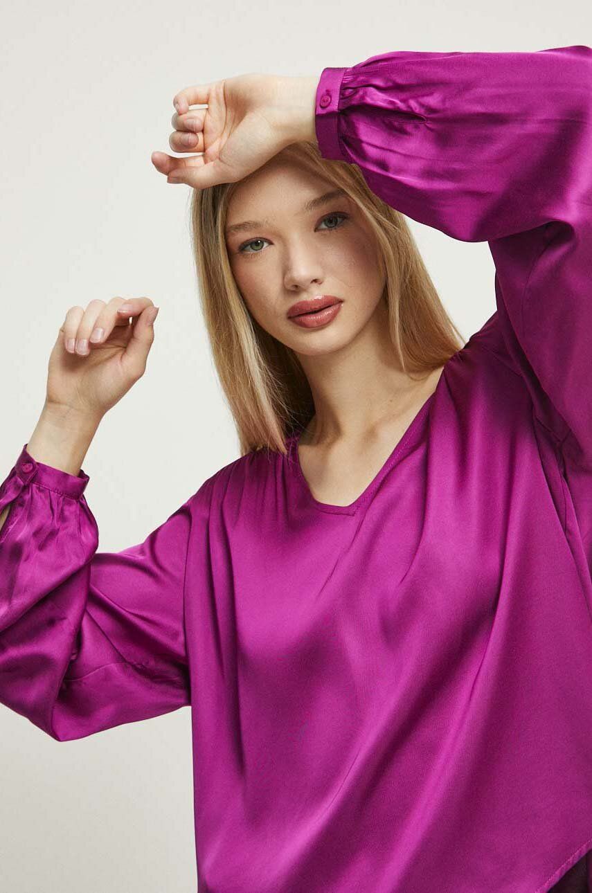 Medicine bluzka damska kolor różowy gładka