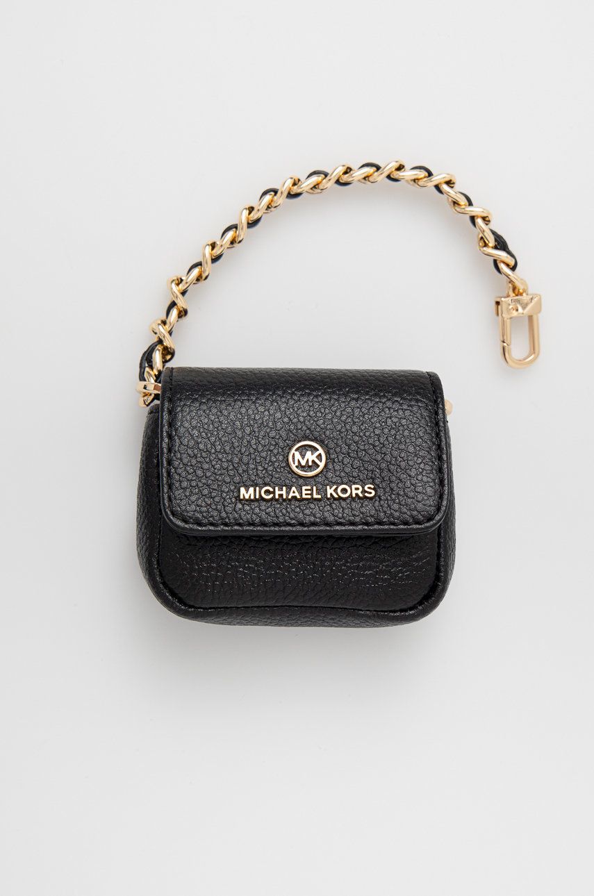 MICHAEL Michael Kors pokrowiec na airpods skórzany kolor czarny