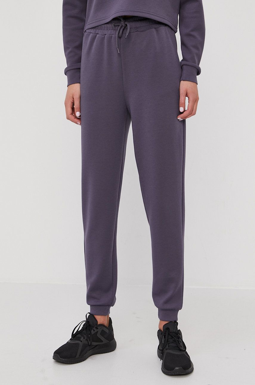 Only Play Spodnie damskie kolor szary gładkie