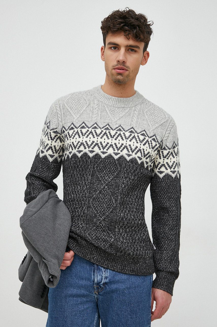 Lindbergh sweter męski kolor szary