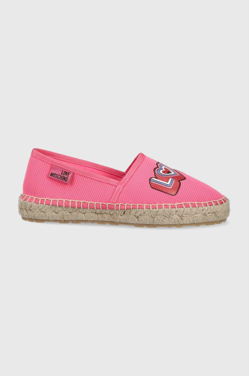 Love Moschino espadryle kolor różowy