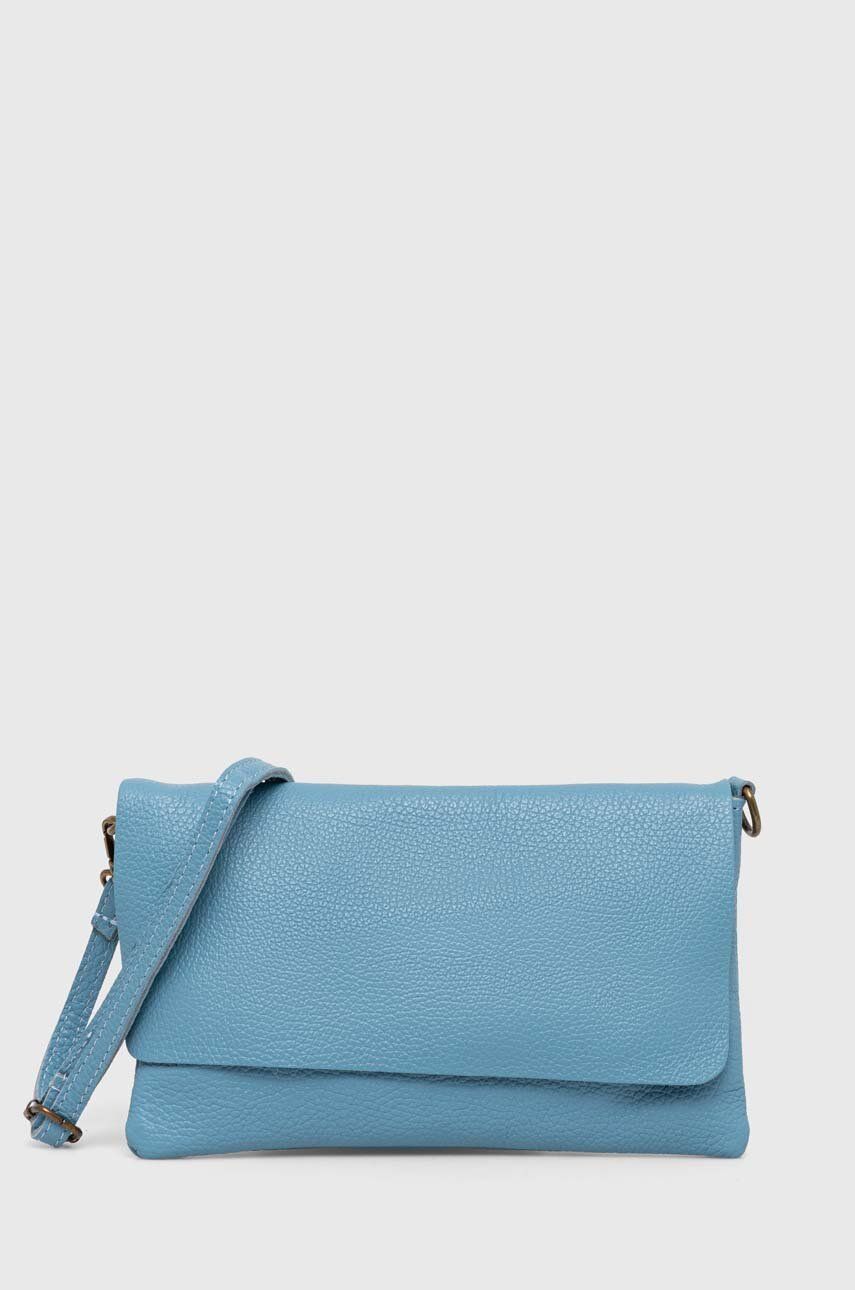 Answear Lab torebka skórzana kolor niebieski
