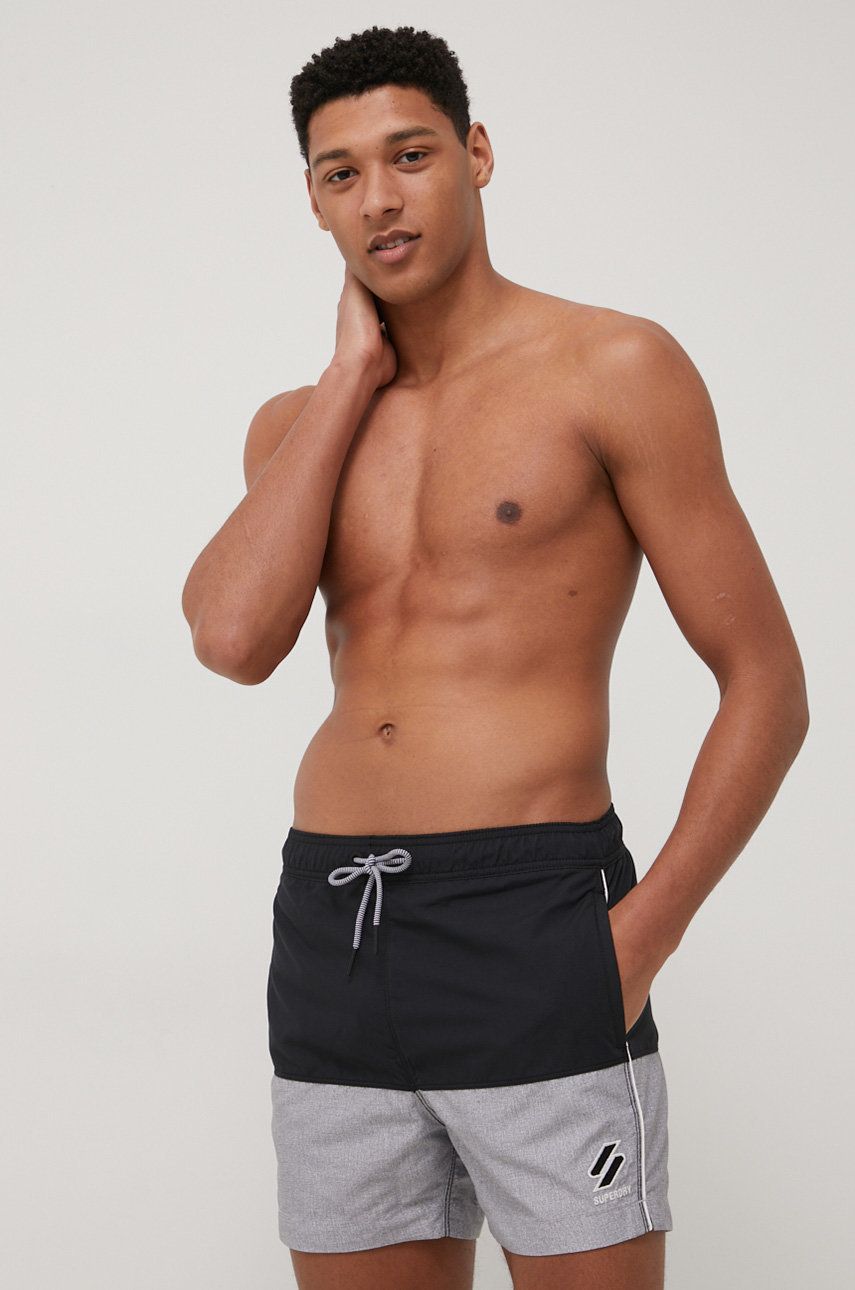 Superdry szorty kąpielowe kolor szary