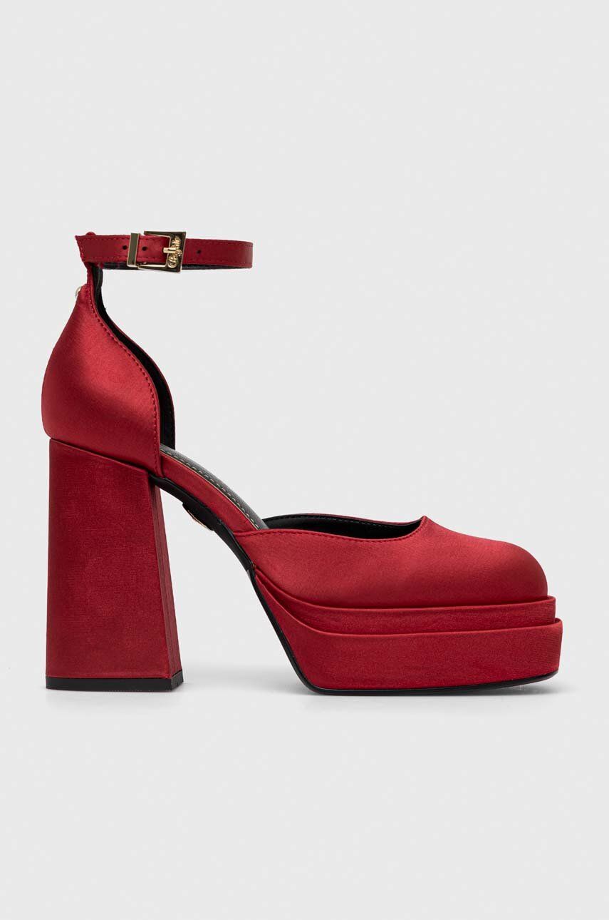 Buffalo czółenka May Dorsay kolor czerwony na słupku 1281195