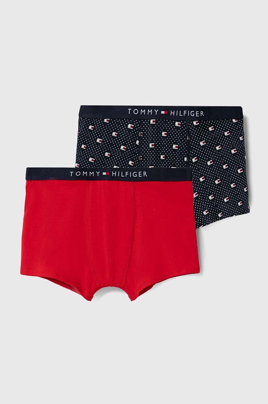 Tommy Hilfiger bokserki dziecięce 2-pack kolor czerwony
