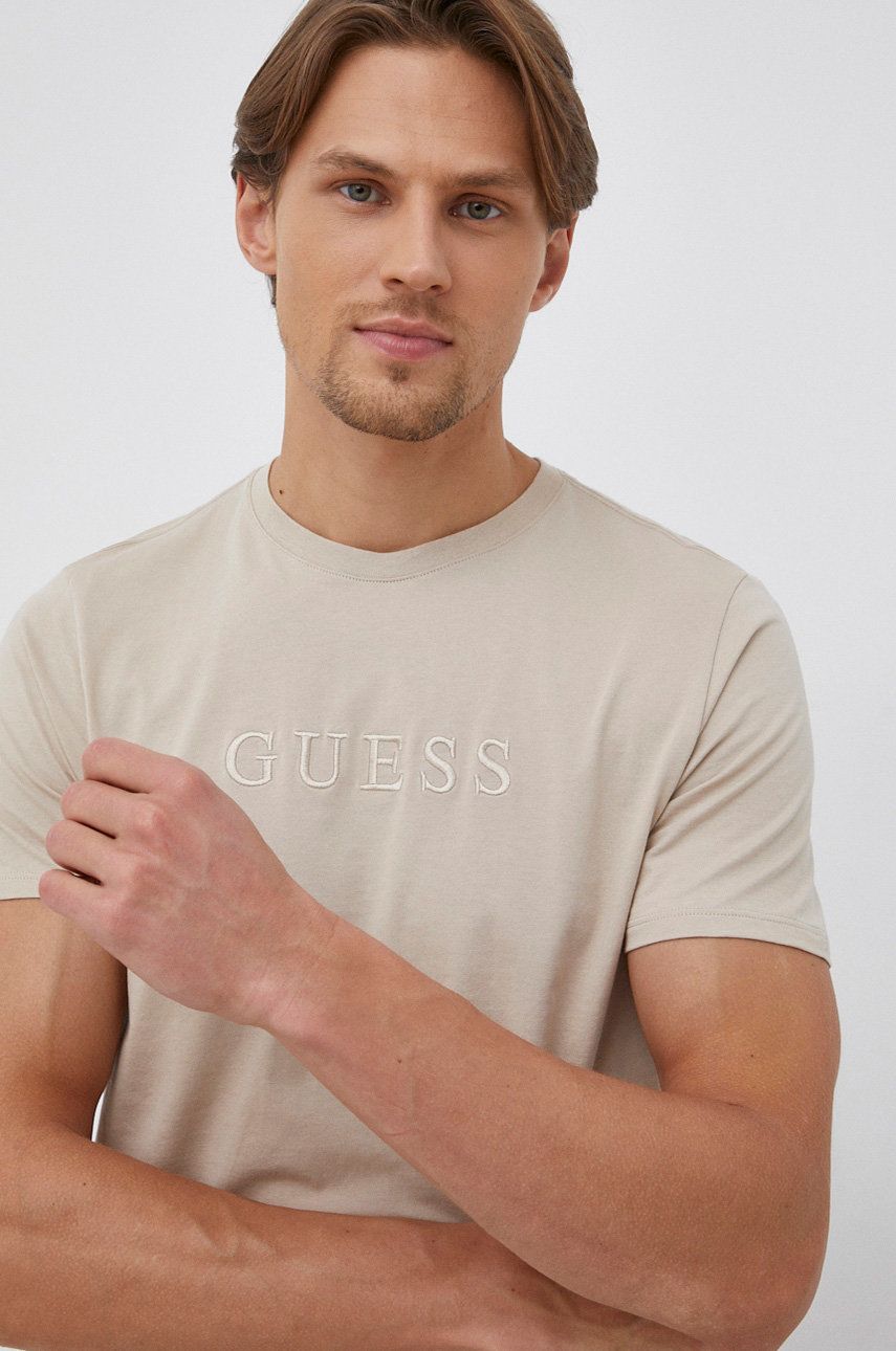 Guess T-shirt bawełniany z aplikacją