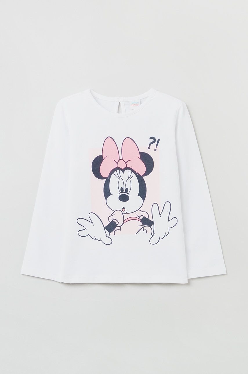 OVS longsleeve dziecięcy kolor biały