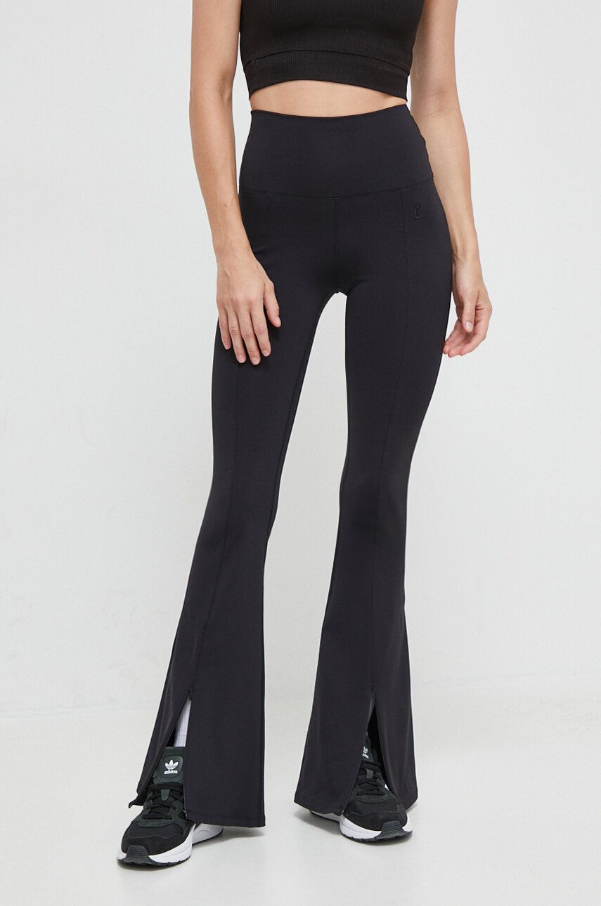 P.E Nation legginsy damskie kolor czarny gładkie