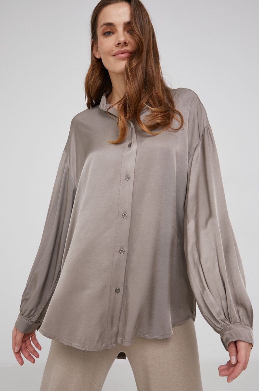 Answear Lab Koszula damska kolor beżowy relaxed