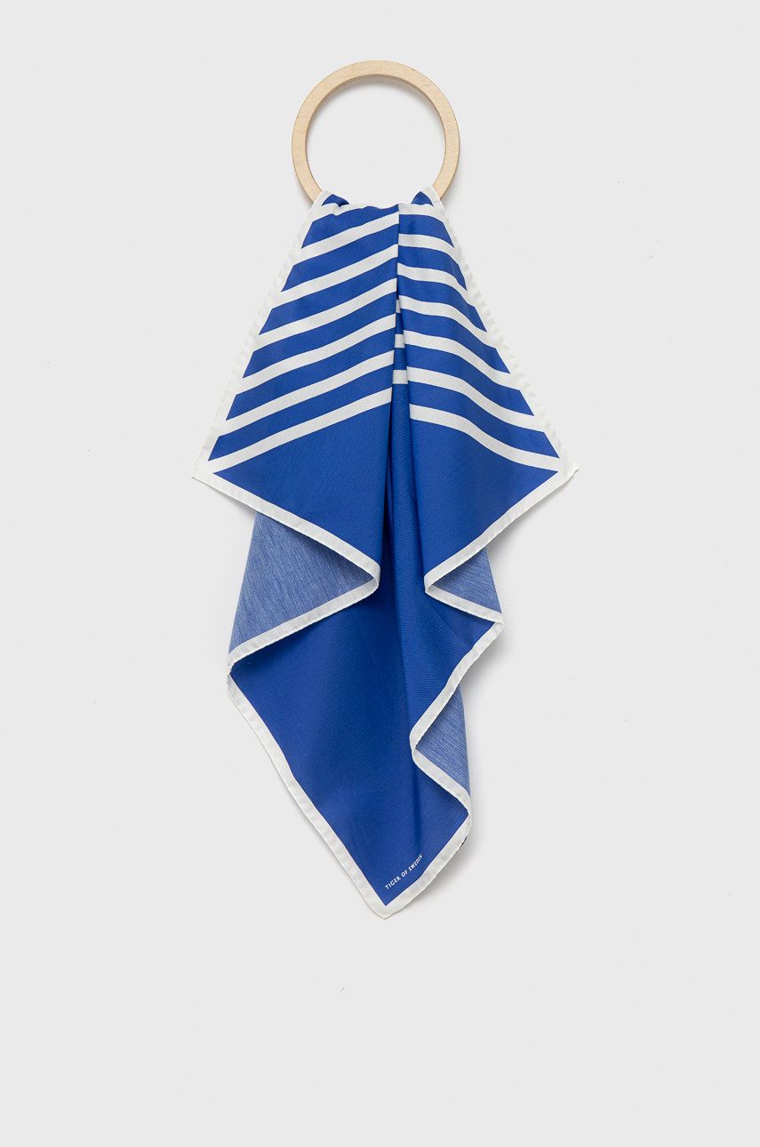 Tiger Of Sweden apaszka z domieszką jedwabiu Bretinia z nadrukiem