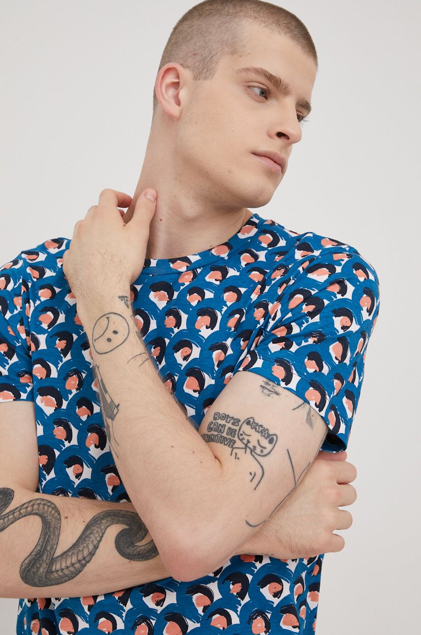 Tom Tailor t-shirt bawełniany wzorzysty