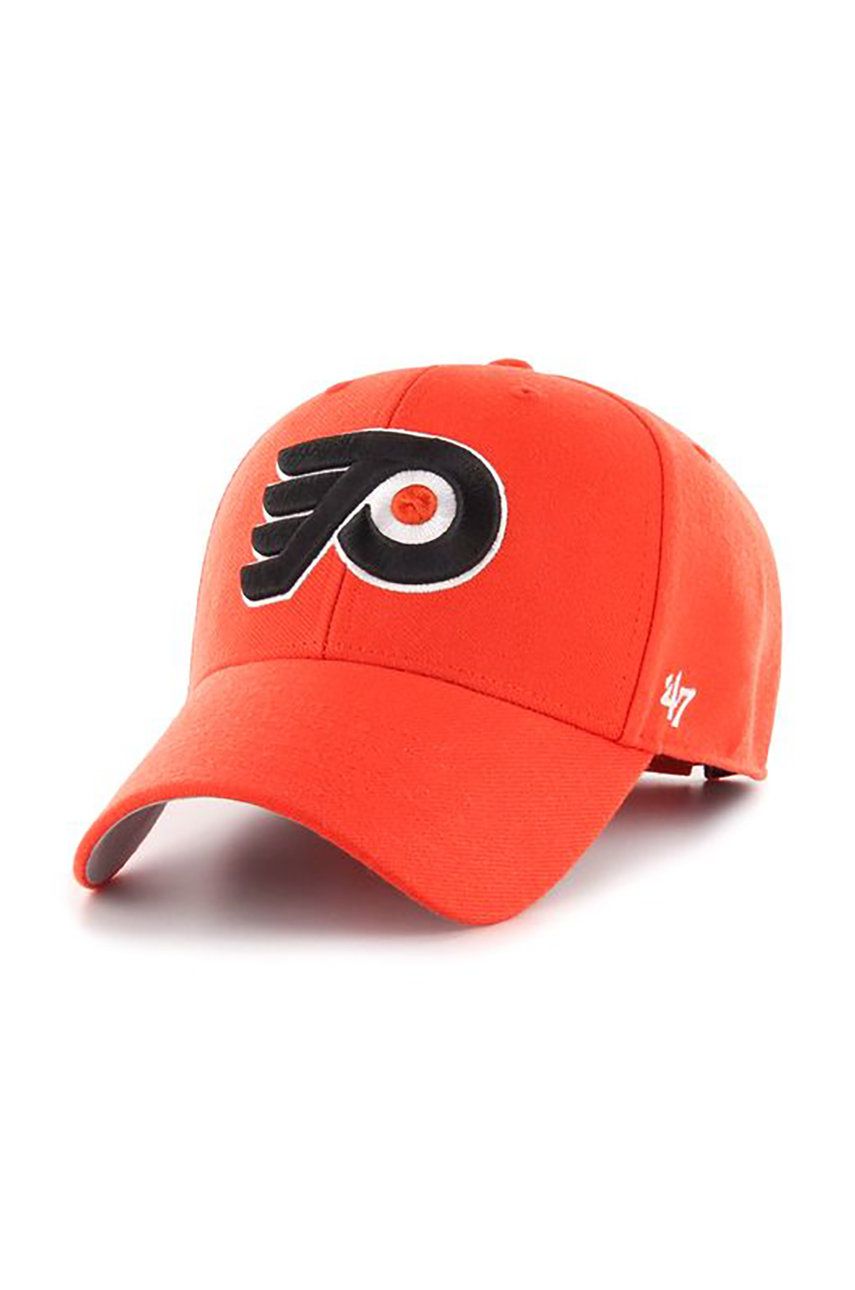 47brand czapka NHL Philapelphia Flyers kolor pomarańczowy z aplikacją