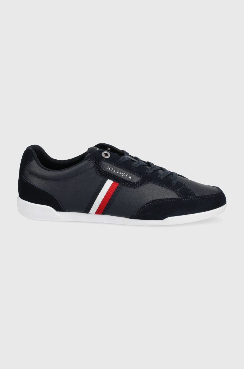 Tommy Hilfiger buty skórzane kolor granatowy