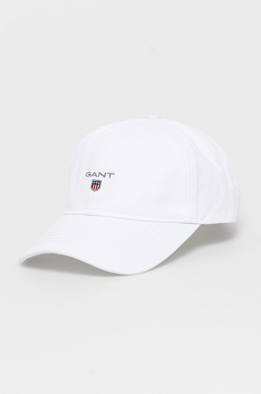Gant Czapka 9900042 kolor biały gładka