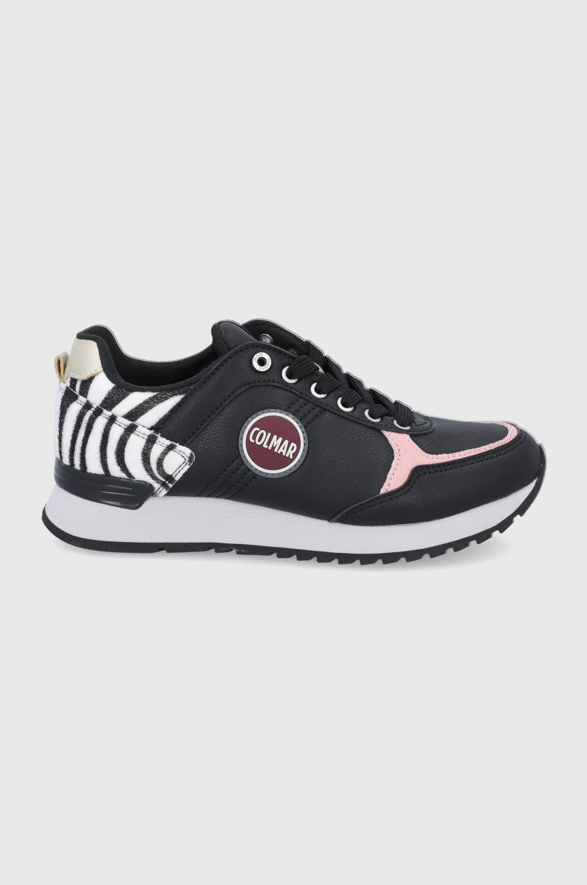 Colmar Buty kolor czarny na płaskiej podeszwie