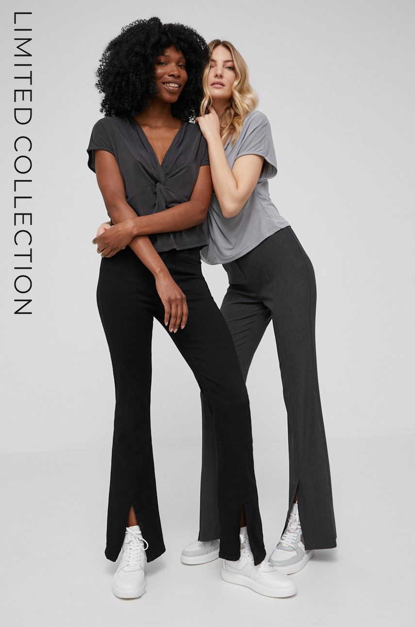 Answear Lab t-shirt answear.LAB X kolekcja limitowana NO SHAME damski kolor czarny