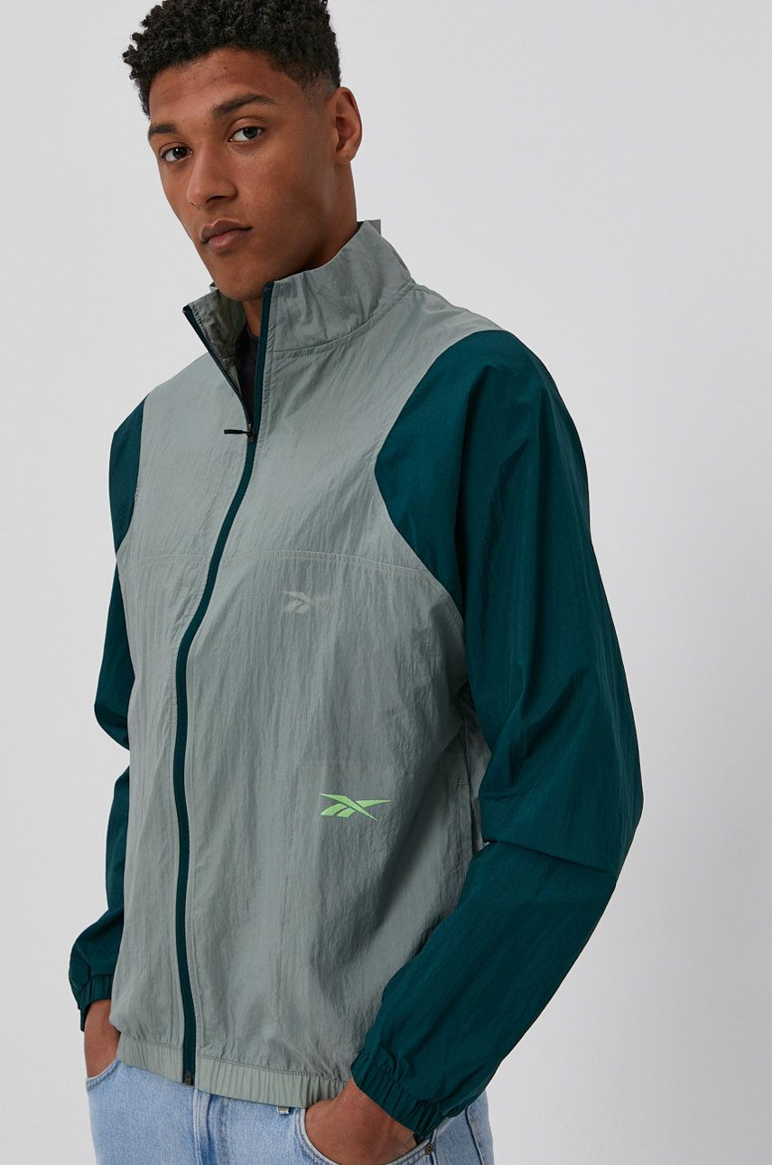 Reebok Kurtka GL3243 męska kolor zielony przejściowa