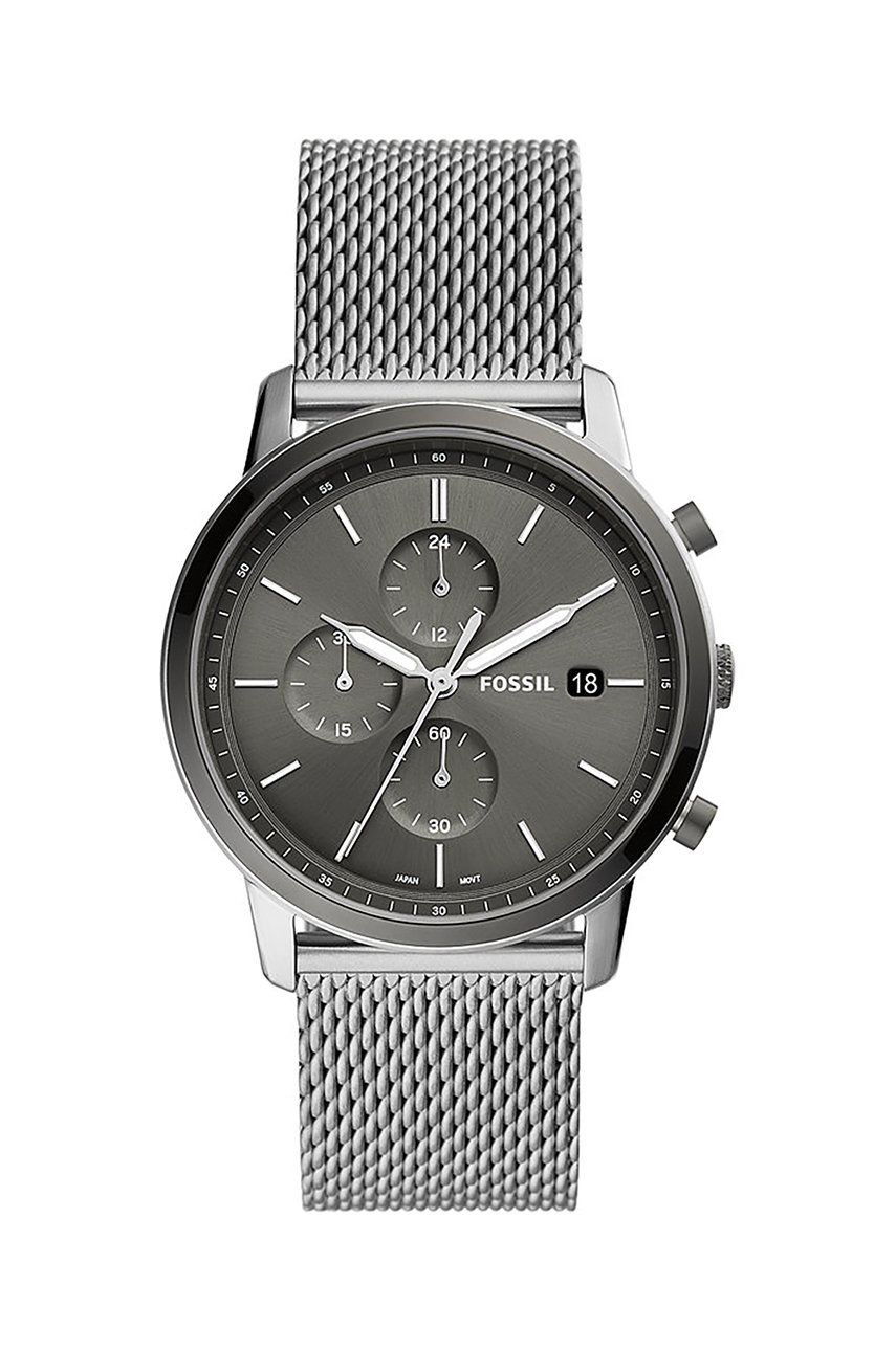 Fossil zegarek męski kolor srebrny