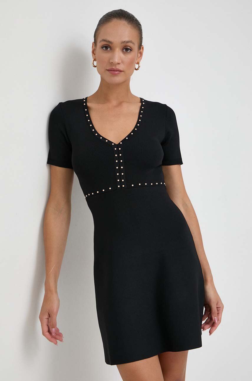 Morgan sukienka kolor czarny mini rozkloszowana