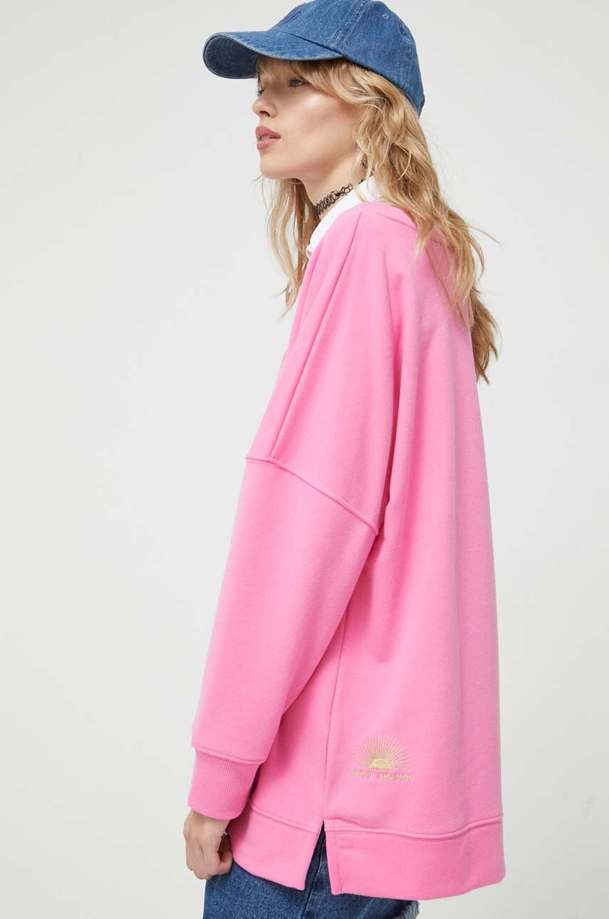 Femi Stories bluza Ria damska kolor różowy gładka