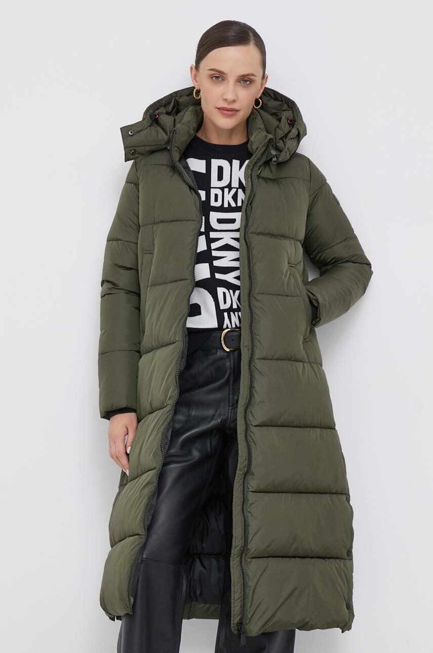 Save The Duck kurtka damska kolor zielony przejściowa