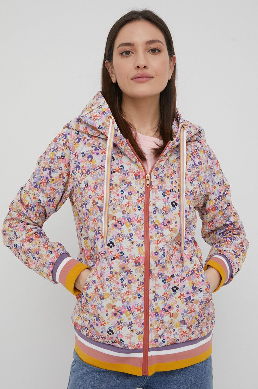 Femi Stories kurtka Wave damska kolor beżowy przejściowa