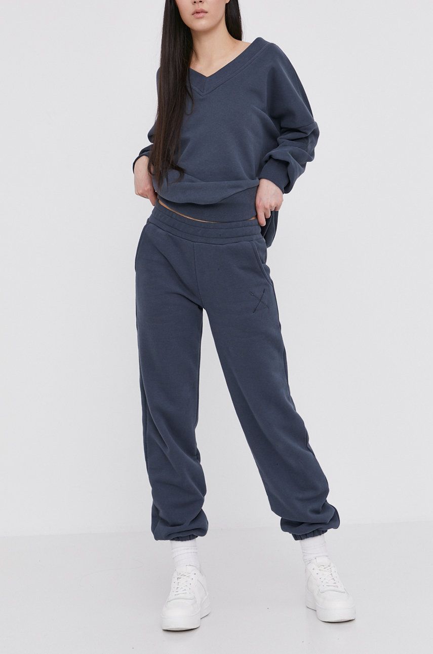 Answear Lab Spodnie damskie kolor szary gładkie