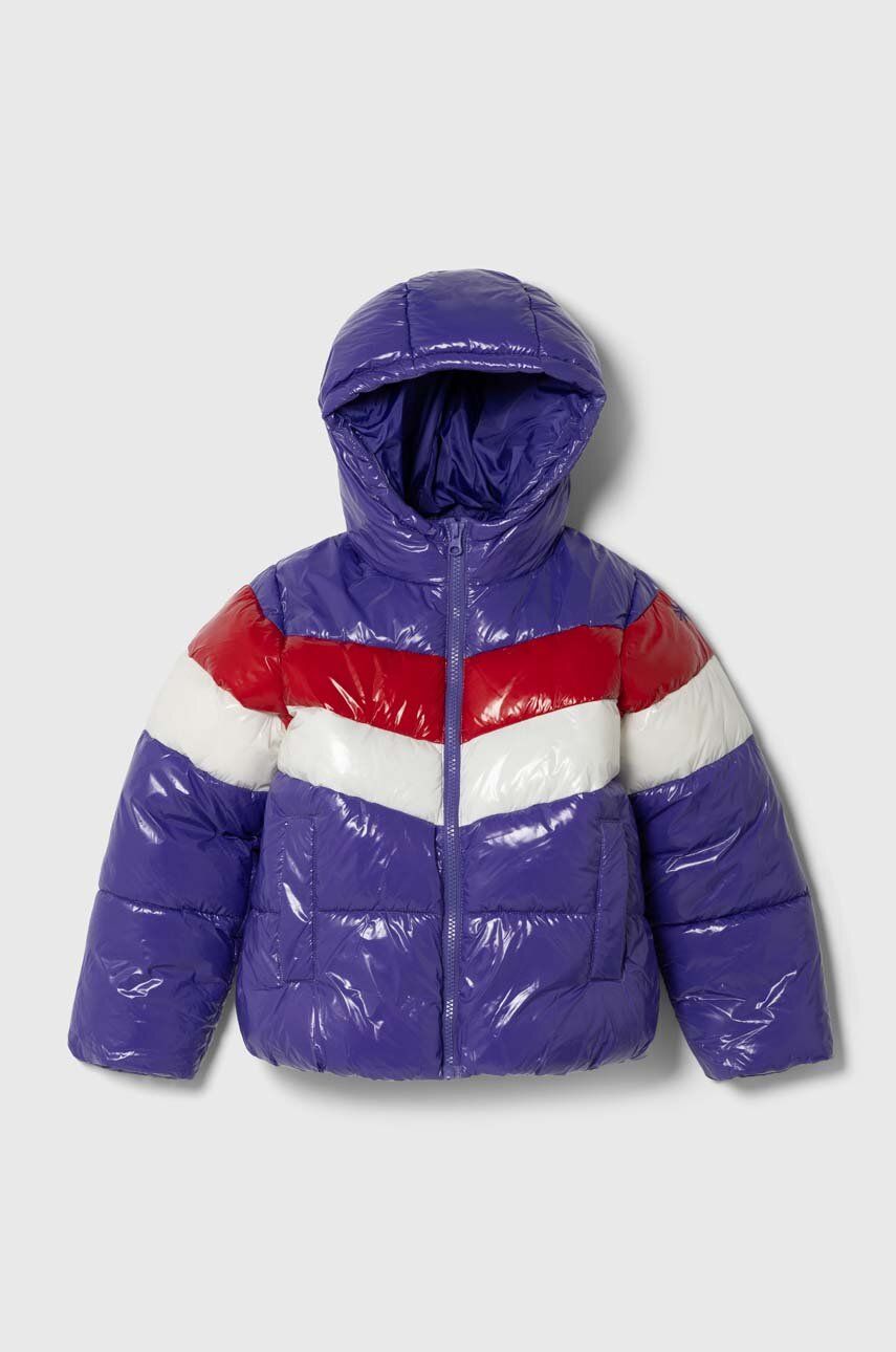 United Colors of Benetton kurtka dziecięca kolor fioletowy