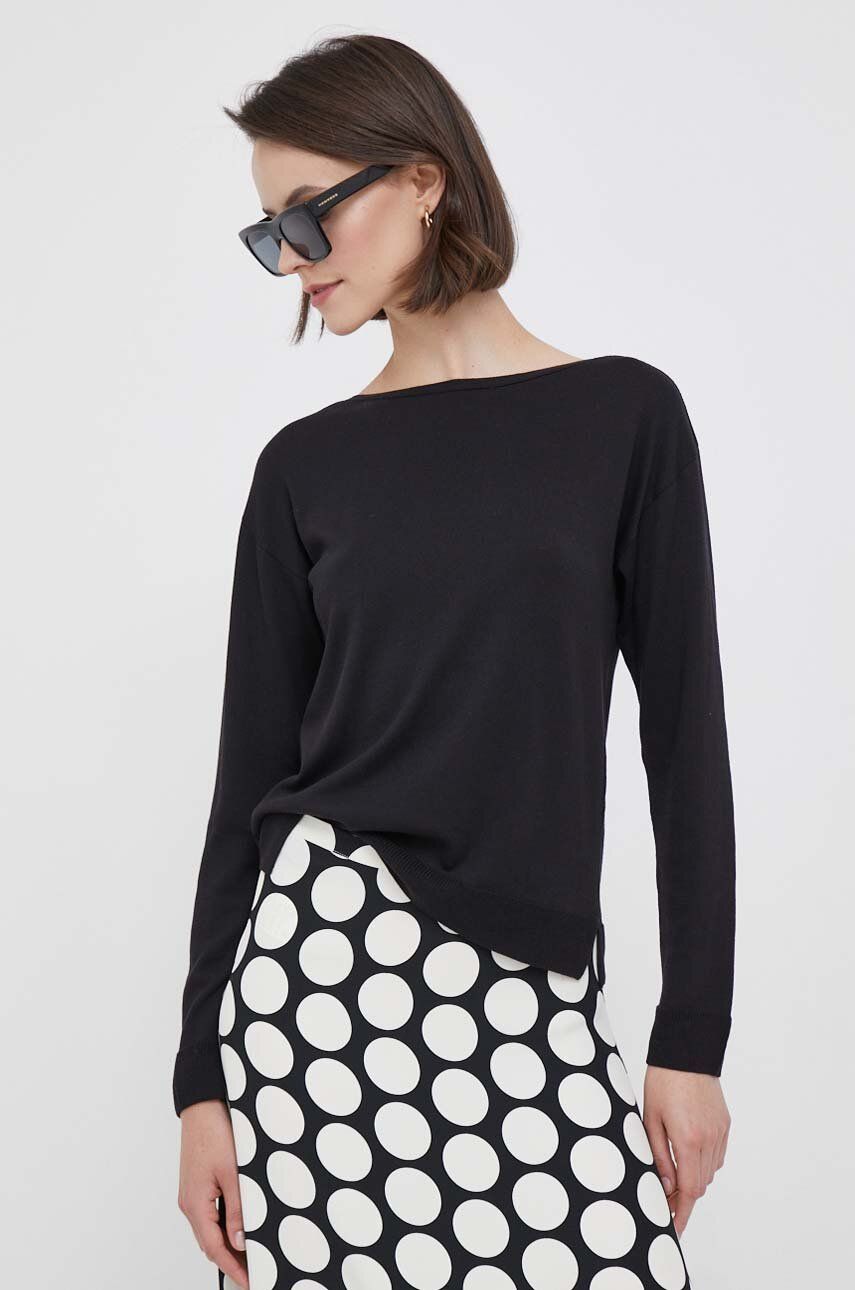 United Colors of Benetton sweter damski kolor czarny lekki