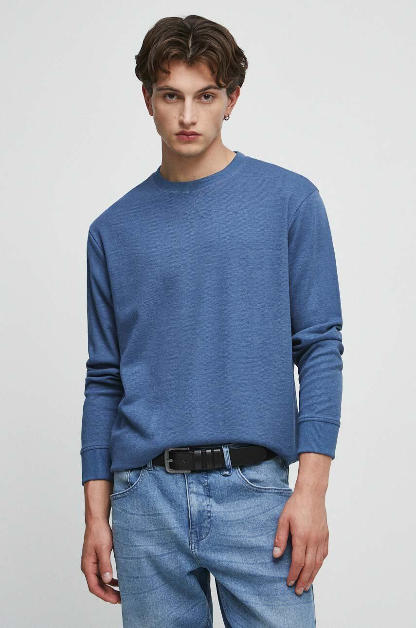 Medicine longsleeve męski kolor niebieski melanżowy