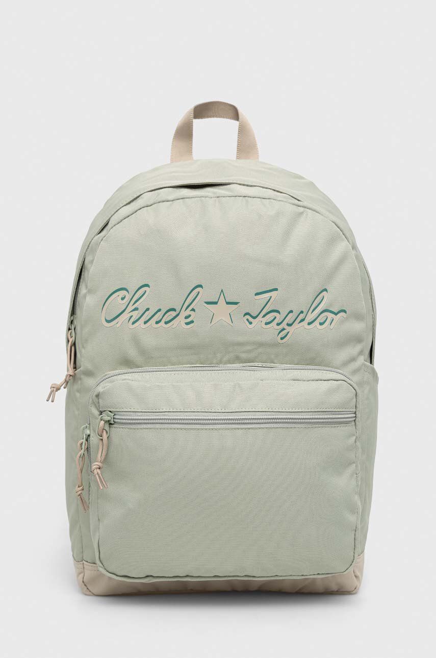 Converse plecak kolor zielony duży z nadrukiem