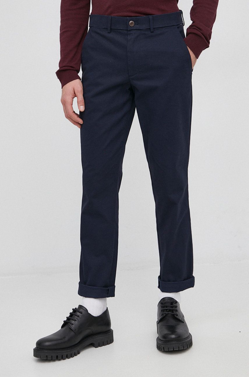 GAP Spodnie męskie kolor granatowy dopasowane