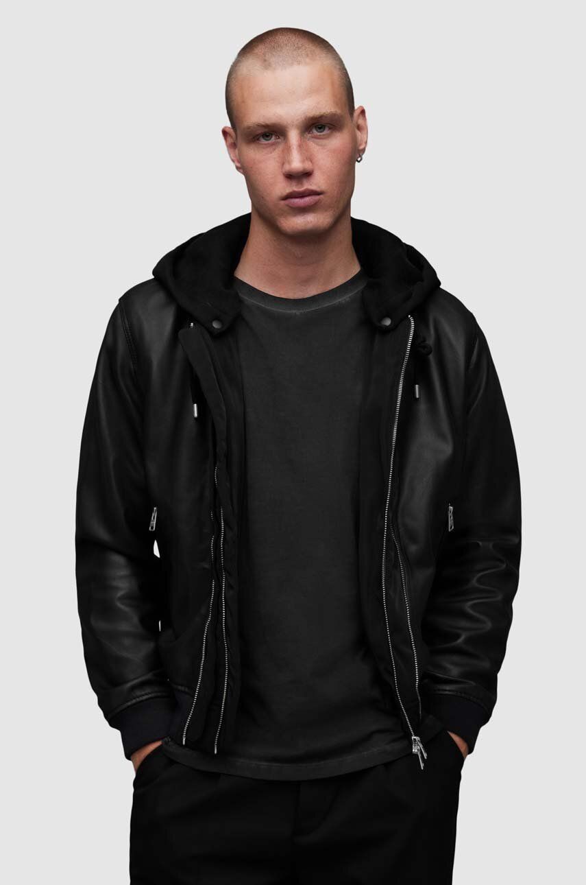 AllSaints kurtka bomber ML013Z VALK BOMBER męski kolor czarny przejściowa