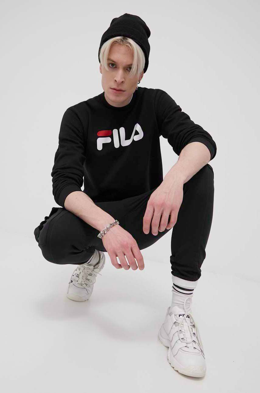 Fila bluza męska kolor czarny z nadrukiem